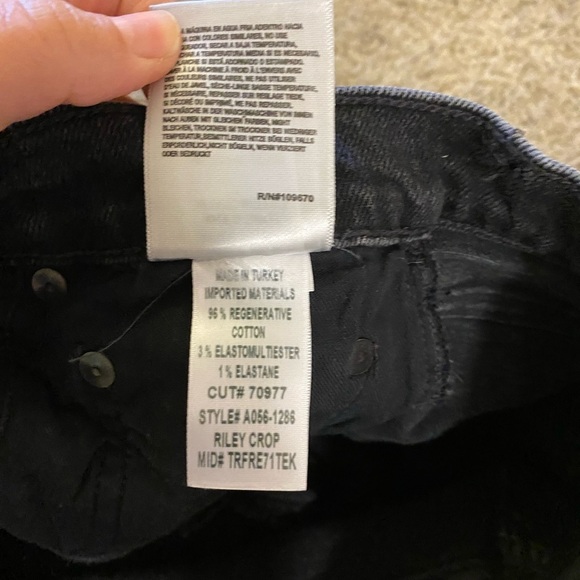 AGOLDE Women’s Riley Crop Jeans in Charcoal Denim High Rise Straight Size 27 - Picture 8 of 8